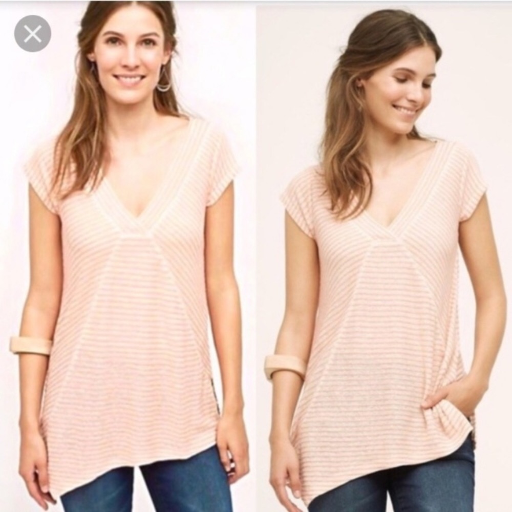Anthropologie Meadow Rue Spliced Striped Top
